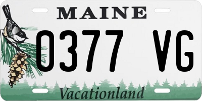 ME license plate 0377VG