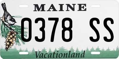 ME license plate 0378SS