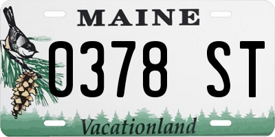 ME license plate 0378ST