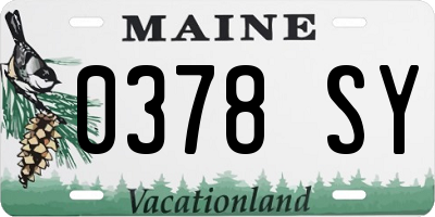 ME license plate 0378SY