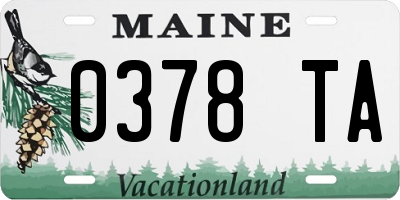 ME license plate 0378TA