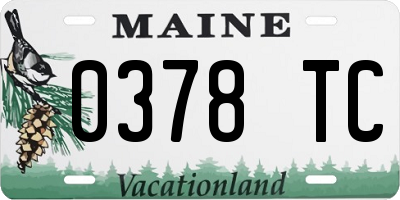 ME license plate 0378TC