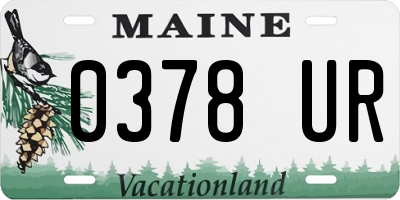 ME license plate 0378UR