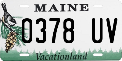 ME license plate 0378UV