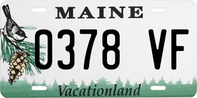 ME license plate 0378VF