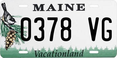 ME license plate 0378VG