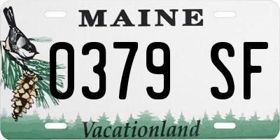 ME license plate 0379SF