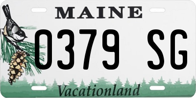 ME license plate 0379SG