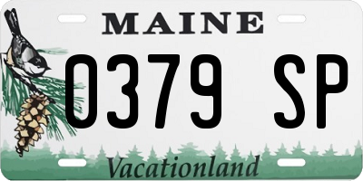 ME license plate 0379SP