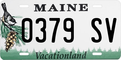 ME license plate 0379SV