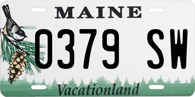 ME license plate 0379SW