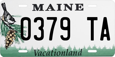 ME license plate 0379TA
