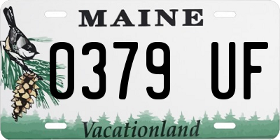 ME license plate 0379UF
