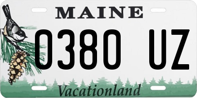 ME license plate 0380UZ