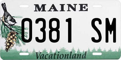 ME license plate 0381SM