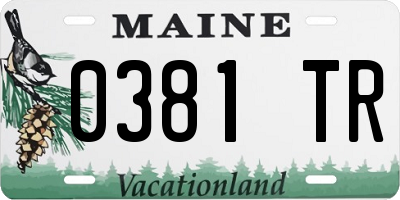 ME license plate 0381TR