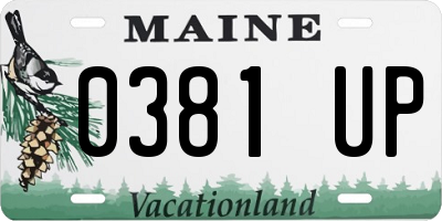 ME license plate 0381UP