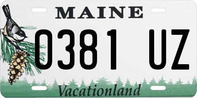 ME license plate 0381UZ