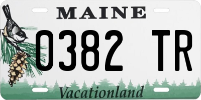 ME license plate 0382TR