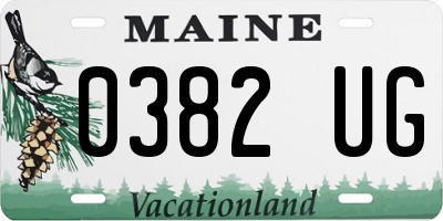 ME license plate 0382UG