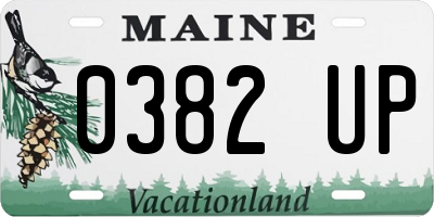 ME license plate 0382UP