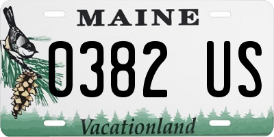 ME license plate 0382US