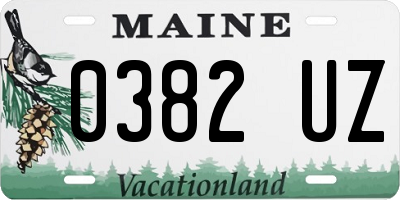 ME license plate 0382UZ