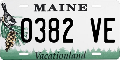 ME license plate 0382VE
