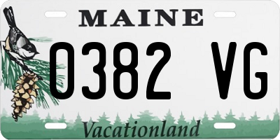 ME license plate 0382VG