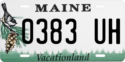 ME license plate 0383UH