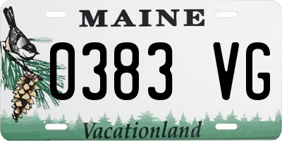 ME license plate 0383VG