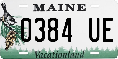 ME license plate 0384UE
