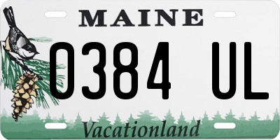 ME license plate 0384UL