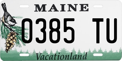ME license plate 0385TU