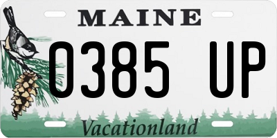 ME license plate 0385UP