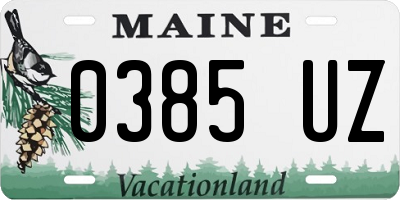 ME license plate 0385UZ