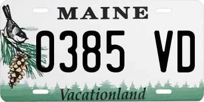 ME license plate 0385VD