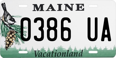 ME license plate 0386UA