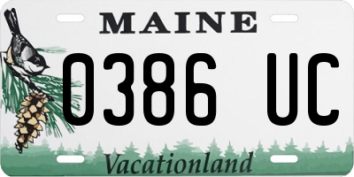 ME license plate 0386UC