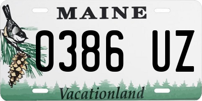 ME license plate 0386UZ