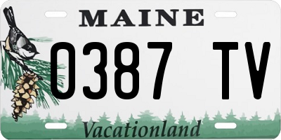 ME license plate 0387TV