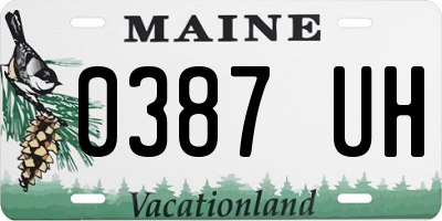 ME license plate 0387UH