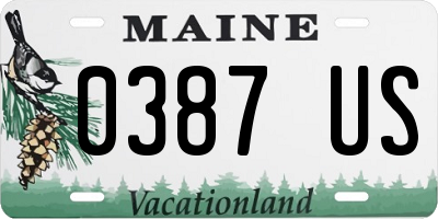 ME license plate 0387US