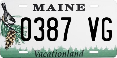 ME license plate 0387VG