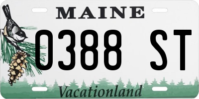 ME license plate 0388ST