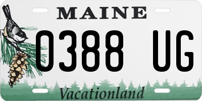 ME license plate 0388UG