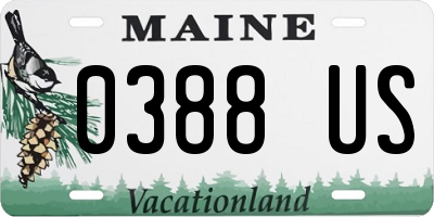 ME license plate 0388US