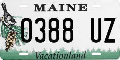 ME license plate 0388UZ