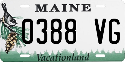 ME license plate 0388VG