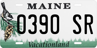 ME license plate 0390SR